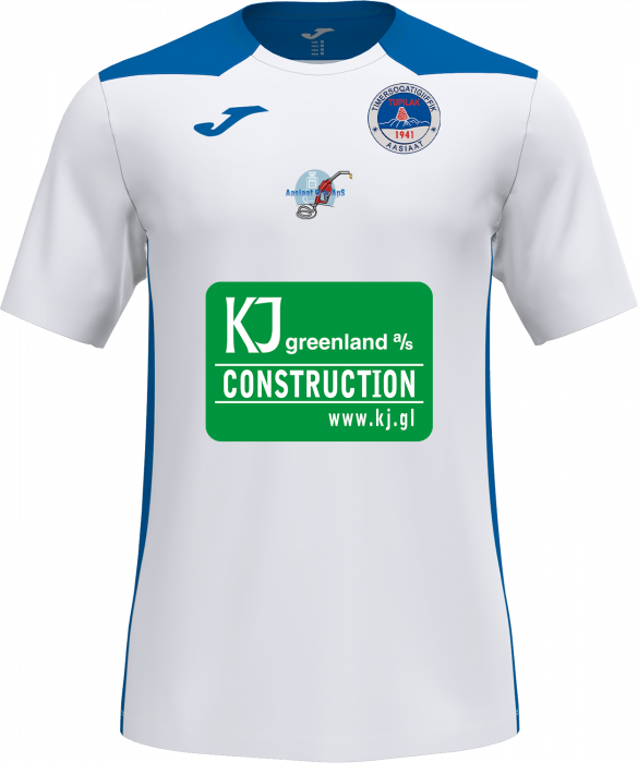 Joma - T-41 Shirt With Sponsor - White & blue